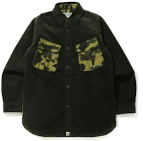 BAPE Camo Patchwork Loose Fit Long Sleeve Jacket Mens 1H30-140-008 BAPE Camo Patchwork Loose Fit Long Sleeve Jacket Mens 1H30-140-008