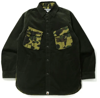 BAPE Jaket Lengan Panjang Loose Fit Patchwork Camo Lelaki 1H30-140-008 Buy BAPE Jaket Lengan Panjang Loose Fit Patchwork Camo Lelaki 1H30-140-008