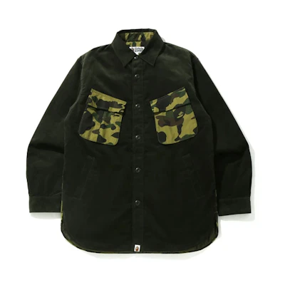 BAPE Camo Patchwork Loose Fit Long Sleeve Jacket Mens 1H30-140-008