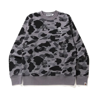 BAPE Camo Print Crewneck Pullover Sweatshirt 1H20-113-003