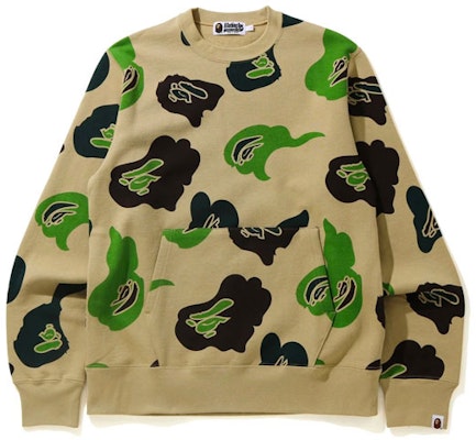 BAPE Camo Print Crewneck Sweatshirt. 1H30-113-016 Buy BAPE Camo Print Crewneck Sweatshirt. 1H30-113-016