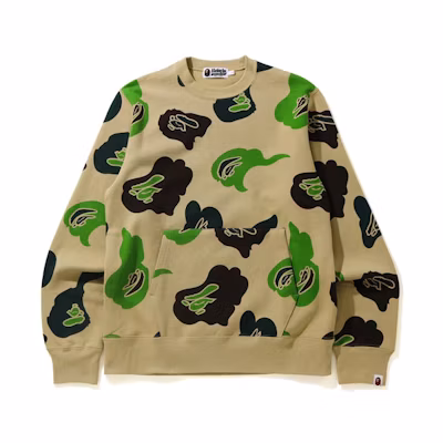 BAPE Camo Print Crewneck Sweatshirt . 1H30-113-016