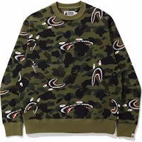 BAPE Camo Shark Crewneck FW20 Green BAPE Camo Shark Crewneck FW20 Green