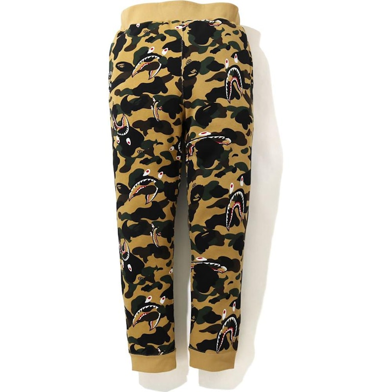 BAPE Camo Shark Slim Sweatpants FW20 Yellow