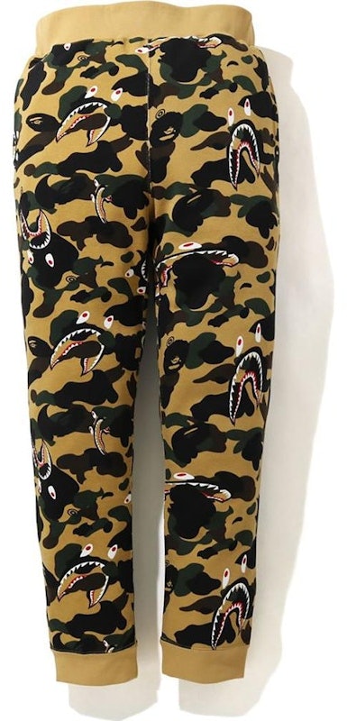 bape-camo-shark-slim-sweatpants-fw-20-yellow