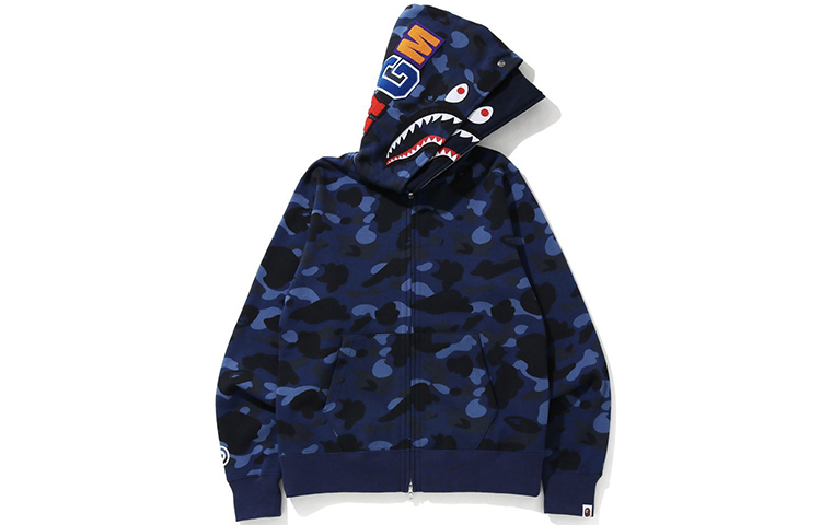 Order BAPE 迷彩鯊魚雙層連帽拉鍊外套 1G80-115-022