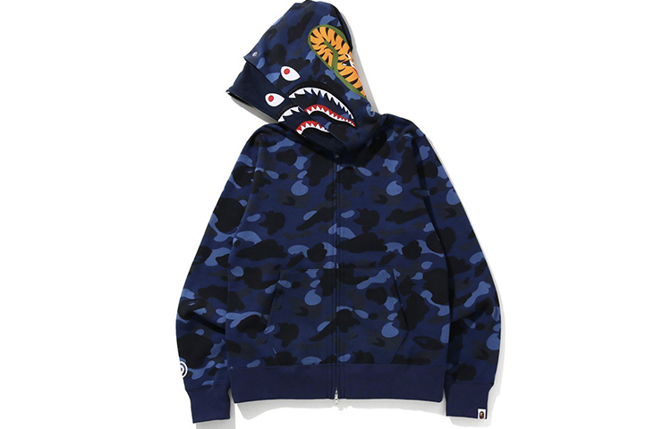 Lookbook BAPE 迷彩鯊魚雙層連帽拉鍊外套 1G80-115-022