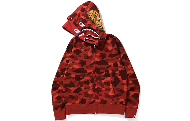 Sizing BAPE 迷彩鯊魚雙層連帽拉鍊外套 1G80-115-022