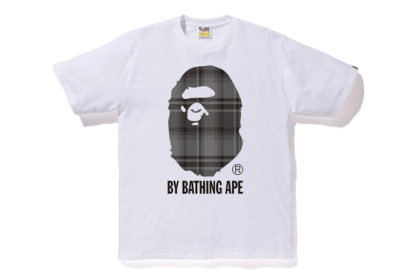 Buy BAPE®チェックTシャツ (白/黒)
