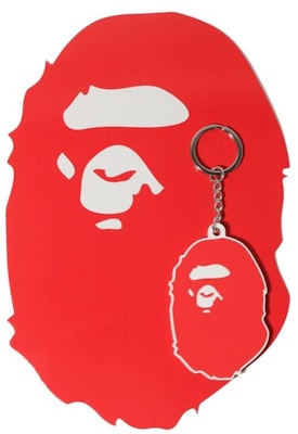 BAPE Check Gift Ape Head Cap Red Lookbook BAPE Check Gift Ape Head Cap Red