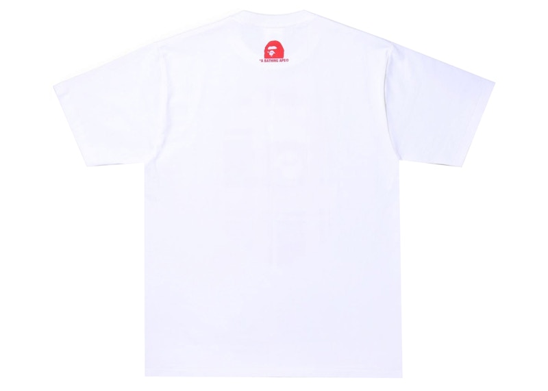 Order Camiseta BAPE Check Gift Busy Works Blanca.