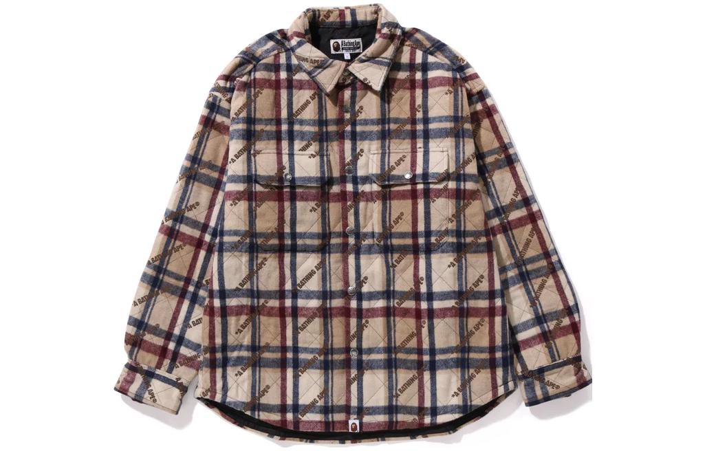 BAPE Checkered Single-Breasted Long Sleeve Jacket 1J80-141-059