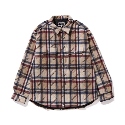 BAPE Checkered Single-Breasted Long Sleeve Jacket 1J80-141-059