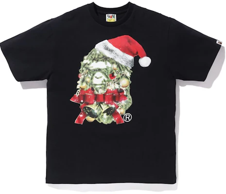 BAPE Baju Hitam Christmas Ape Head Tee Buy BAPE Baju Hitam Christmas Ape Head Tee