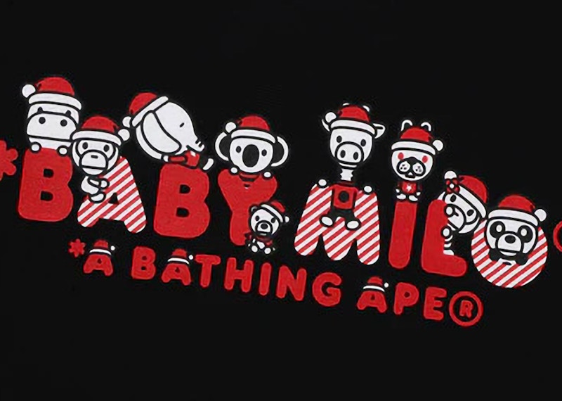 BAPE Christmas Baby Milo Tee Black 圖 2