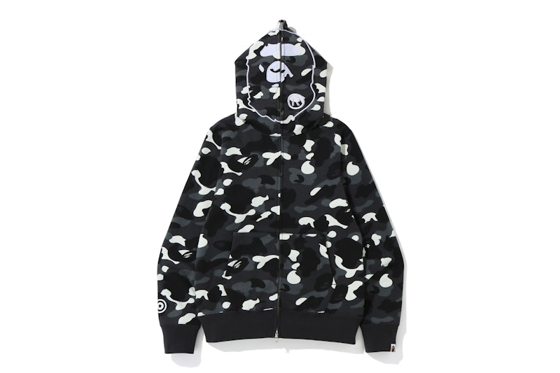 Buy Hoodie Resleting Penuh BAPE City Camo 2nd Ape Hitam