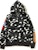 Bape City Camo Embroidery Shark Full Zip Hoodie Black