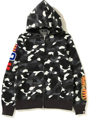 Bape City Camo Embroidery Shark Full Zip Hoodie Black Lookbook Bape City Camo Embroidery Shark Full Zip Hoodie Black