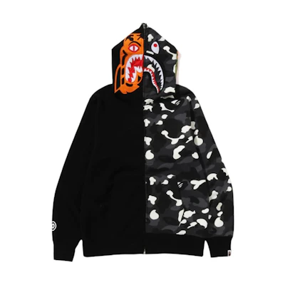 BAPE CITY CAMO FW25 Glow Shark Cartoon Hoodie 0ZXSWM009151P