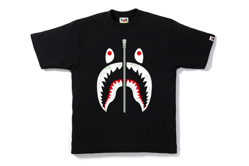 Buy 베이프 시티 카모 샤크 티셔츠 블랙/화이트 
