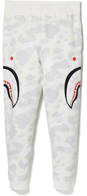 Bape City Camo Side Shark Slim Sweat Pants White Lookbook Bape City Camo Side Shark Slim Sweat Pants White