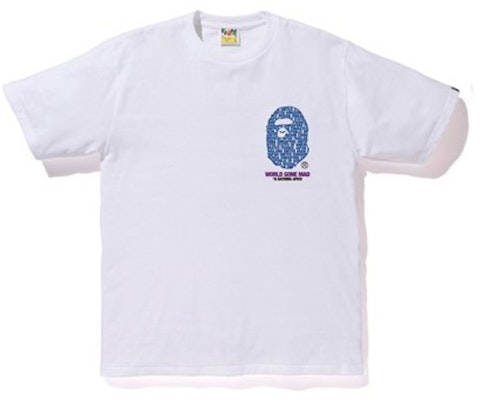 BAPE City Hong Kong Ape Head T-Shirt Putih Buy BAPE City Hong Kong Ape Head T-Shirt Putih