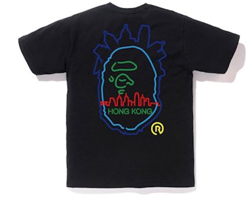 BAPE City Hong Kong Outline Tee Black Order BAPE City Hong Kong Outline Tee Black