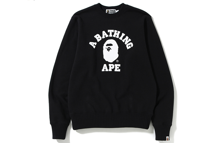 BAPE Classic Ape Logo Printed Long Sleeve Sweatshirt - 0ZXSWM113002D