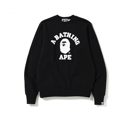 BAPE Classic Ape Logo Printed Long Sleeve Sweatshirt - 0ZXSWM113002D