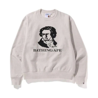 BAPE Classic Bathing Ape Relaxed Fit Crewneck Logo Sweatshirt 1I30-113-011