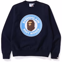 BAPE Classic Busy Works Relaxed Fit Crewneck Sweatshirt Navy BAPE Classic Busy Works Relaxed Fit Crewneck Sweatshirt Navy