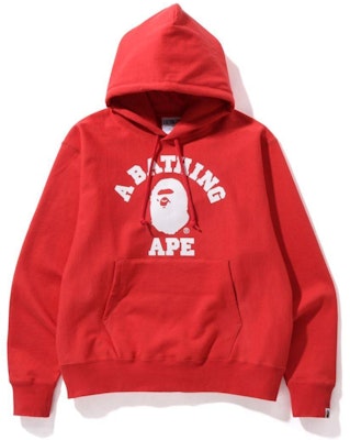BAPE 經典學院風寬鬆版連帽上衣 紅色 Buy BAPE 經典學院風寬鬆版連帽上衣 紅色