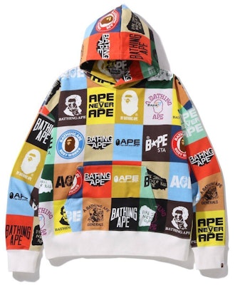 BAPE Classic Logo Loose Fit Pullover Hoodie Multi Buy BAPE Classic Logo Loose Fit Pullover Hoodie Multi