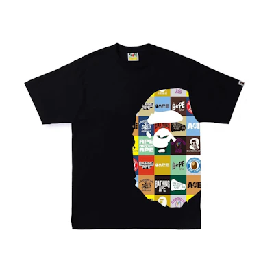 BAPE Classic Logo Side Big Ape Head Tee Black