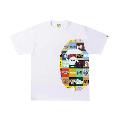 BAPE Classic Logo Side Big Ape Head Tee White