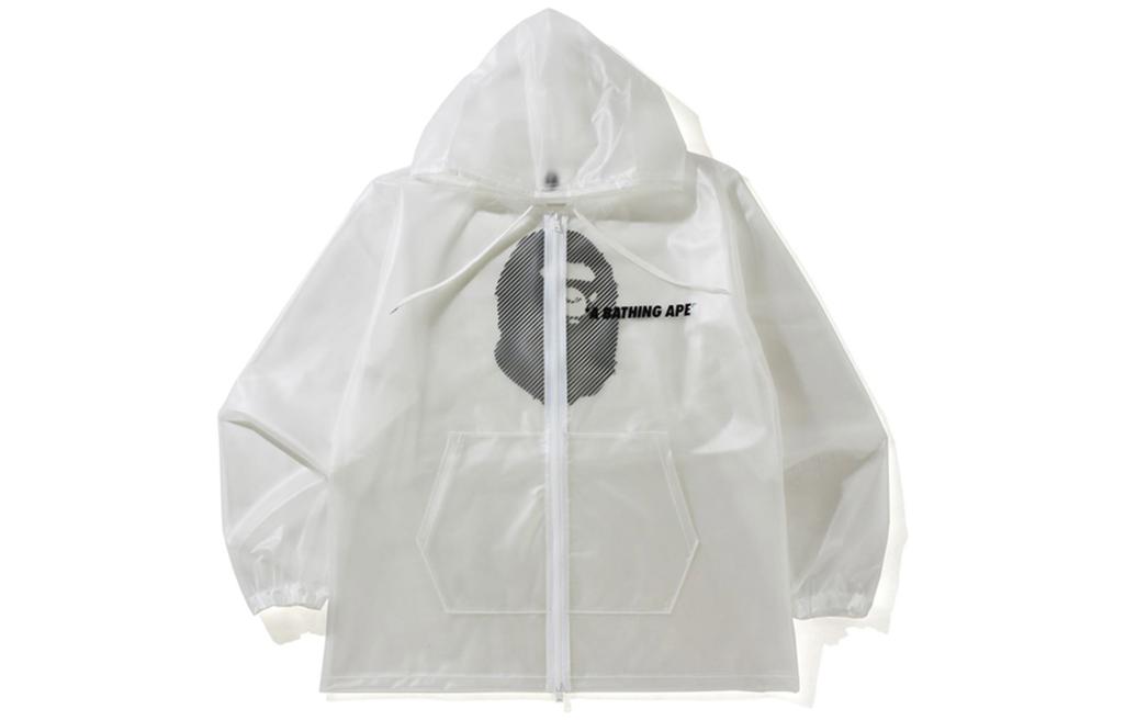 BAPE Clear Logo Print Zip-Up Hoodie Jacket 0ZXJKM140017H