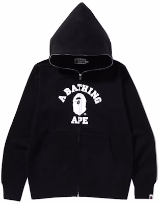 BAPE College Full Zip Hoodie 'Black' Buy BAPE College Full Zip Hoodie 'Black'