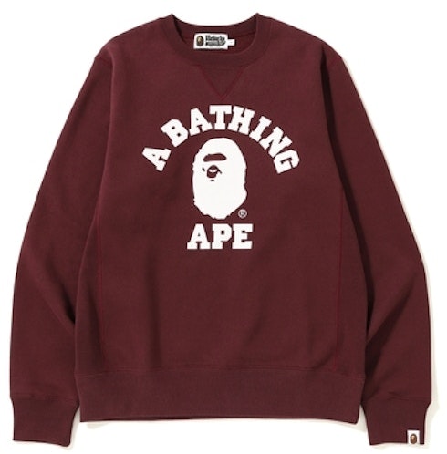 bape-college-heavy-weight-crewneck-burgundy