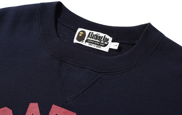 Bape College Heavy Weight Crewneck Navy Order Bape College Heavy Weight Crewneck Navy