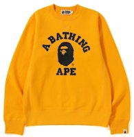 Bape College Heavy Weight Crewneck Yellow Bape College Heavy Weight Crewneck Yellow