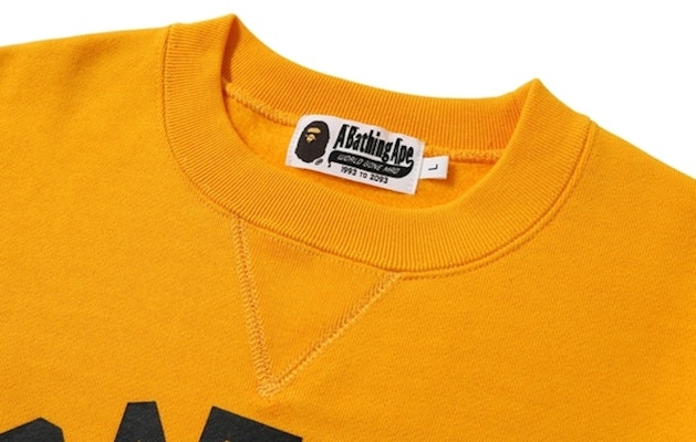 Bape Sweatshirt Tebal Pendek Kuning Order Bape Sweatshirt Tebal Pendek Kuning