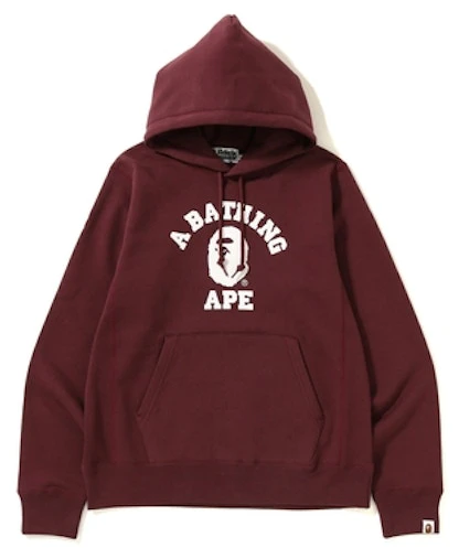 bape-college-heavy-weight-pullover-hoodie-burgundy