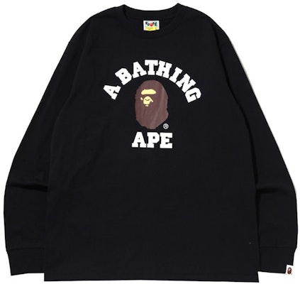 BAPE College L/S Tee (SS22) Black Buy BAPE College L/S Tee (SS22) Black