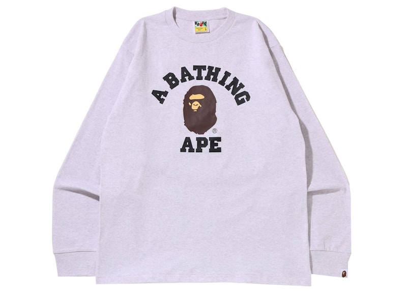 BAPE College L/S Tee (SS22) Gray