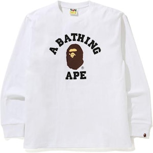 Camiseta Bape College LS Blanca Buy Camiseta Bape College LS Blanca
