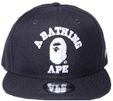 BAPE College New Era Snapback Cap Navy BAPE College New Era Snapback Cap Navy