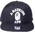 Buy BAPE College New Era Snapback Cap Navy