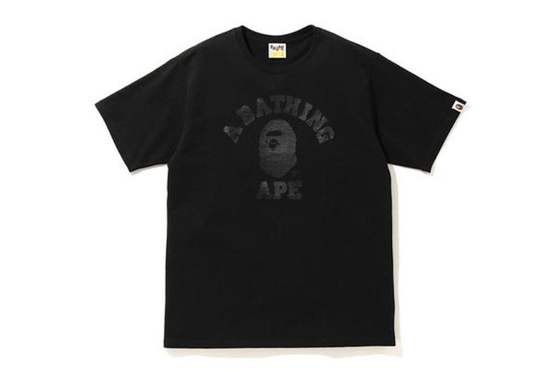BAPE College Tee Pure Black