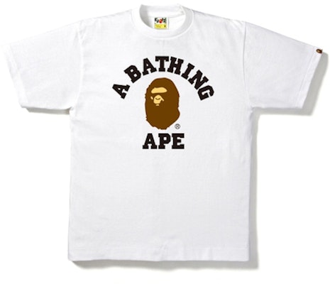BAPE College Tee White Buy BAPE College Tee White