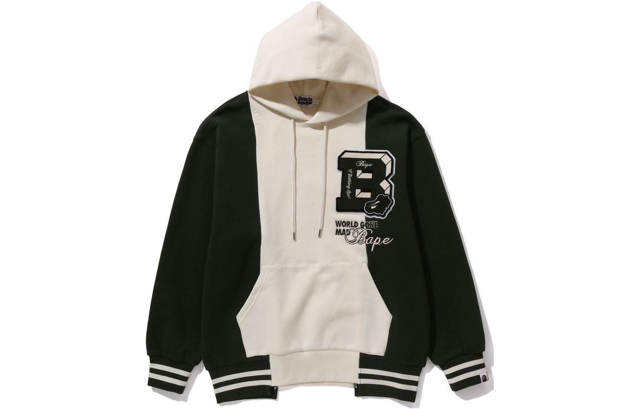 BAPE Color Blocking Pullover Hoodie Multicolor Letter Print  Sweatshirt 1J80-114-054 圖 2